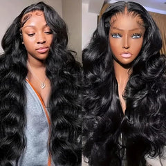 28 Inch 13x6 Lace Front Wigs Human Hair – Pre-Plucked Body Wave HD Lace Front Wigs, 180% Density, Glueless with Baby Hair for Women