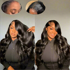 28 Inch Body Wave Lace Front Wig – 13x4 HD Lace, Glueless Pre-Plucked Human Hair Wig, 180% Density with Baby Hair for Women