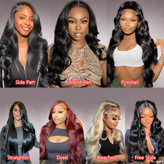 28 Inch Body Wave Lace Front Wig – 13x4 HD Lace, Glueless Pre-Plucked Human Hair Wig, 180% Density with Baby Hair for Women